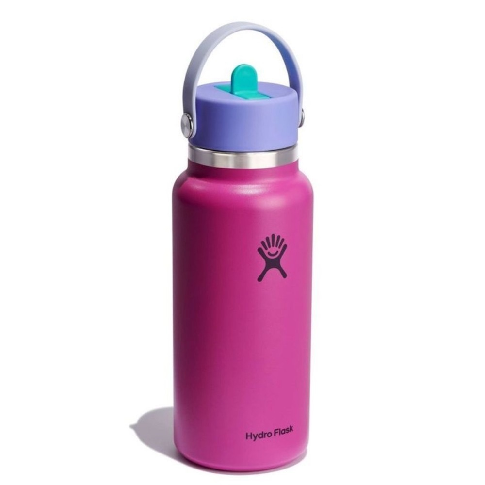 NWT Hydro Flask - 32oz Wide Mouth Flex Straw Holiday Punch limited edition! - Picture 4 of 5